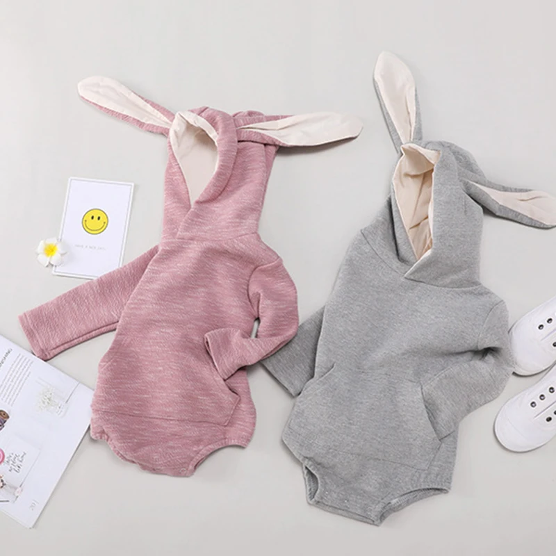 

Korean Japan Style Autumn Toddler Girl Boys Rompers Cute Cartoon Rabbit Infant Girl Boy jumpsuit Spring Kids Outfits Clothes