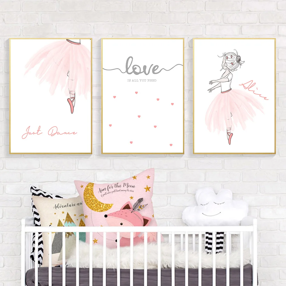 Christmas-pink-ballerina-girl-canvas-painting-children-poster-pictures-nordic-posters-and-baby-room-home-decoration (1)