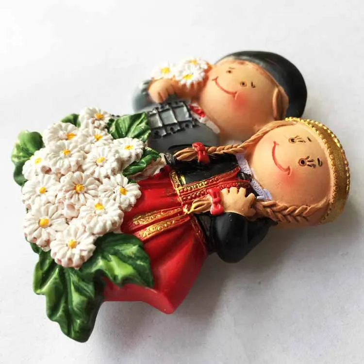 Lychee Европейская австрийская пара магнит на холодильник народный холодильник магнитная наклейка для путешествий сувениры украшения дома