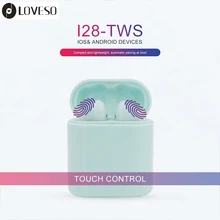LOVESO i28 мини-наушник bluetooth TWS Беспроводная Спортивная сенсорная гарнитура с микрофоном, беспроводные наушники для Xiaomi IOS