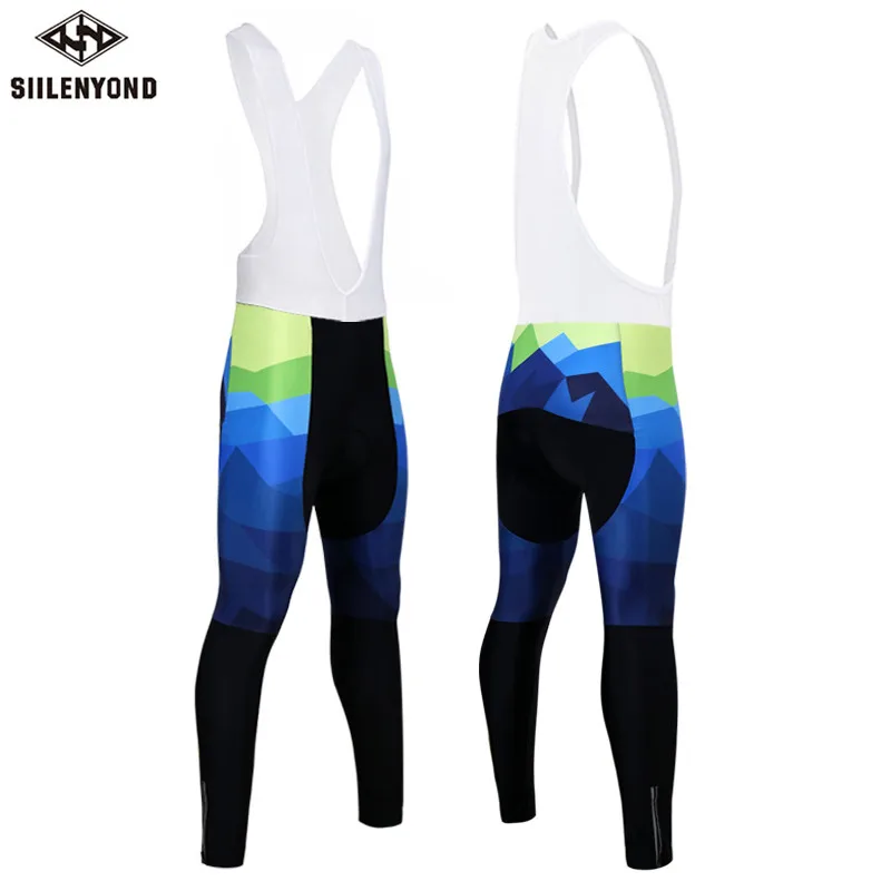 one piece bib pant Siilenyond, зимний комбинезон для велоспорта, Мужские штаны для велоспорта, плотные, тепловые, флисовые, велосипедные брюки с 3D гелевой подкладкой - Цвет: one piece bib pant