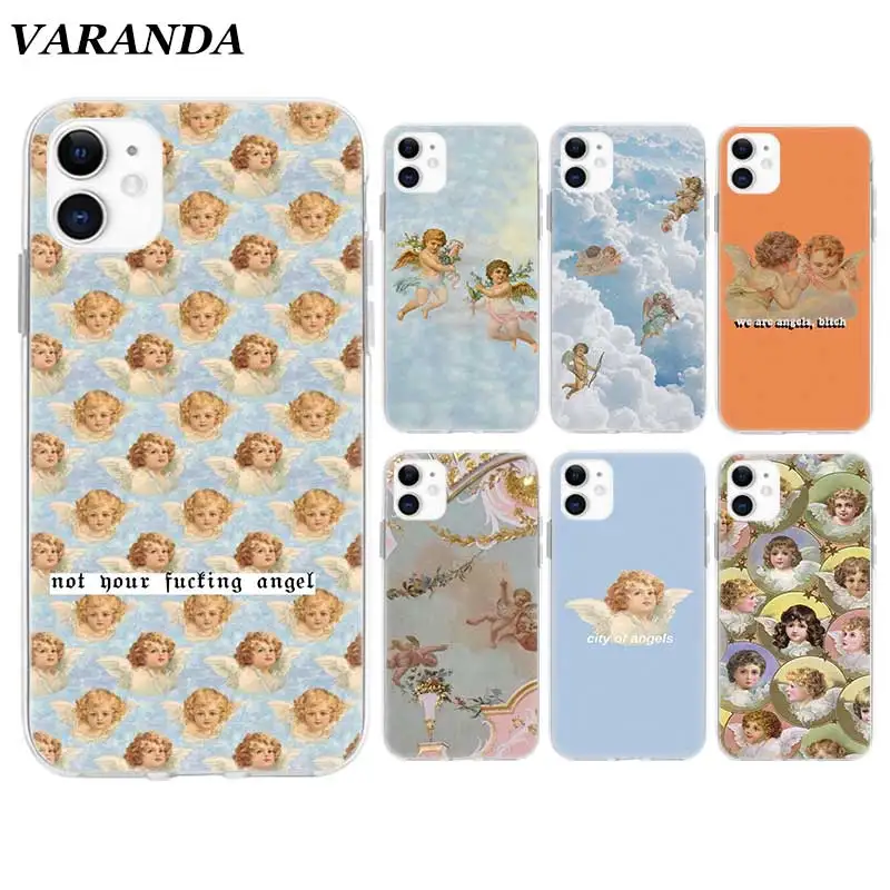 

Renaissance angels Novelty Case for Apple iPhone 11 X XR XS Max 7 8 6 6S Plus 5 5S SE 5C Silicone Shell Phone Coque Casos