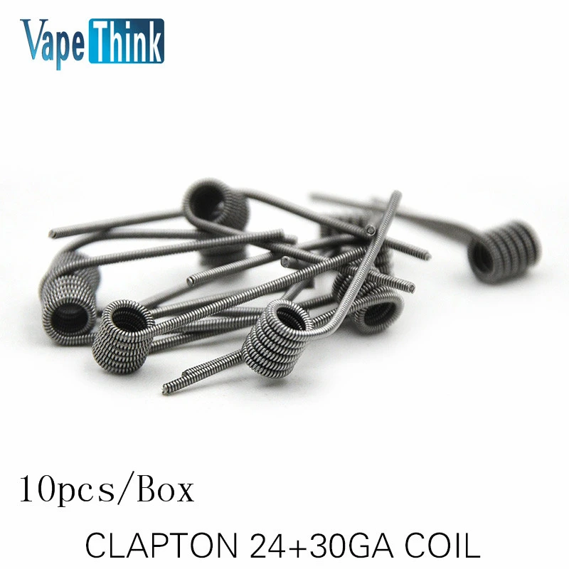 

Original 10pcs/box CLAPTON COIL Pre-build Heating Wire HEATING WIRE FOR RBA/RDA/RTA tank DIY vaporizer vape