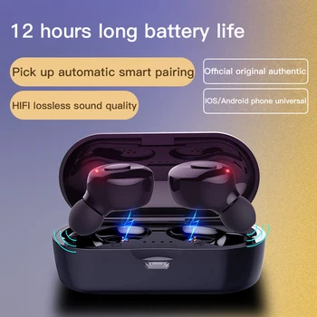 

Bluetooth 5.0 Wireless Headset Sports Earphone 3D Stereo Sound Earbud With Portable Mic And Charging Box For Samsung iPhone