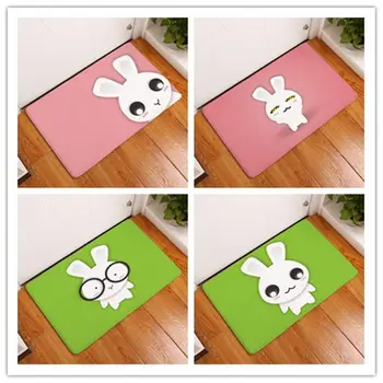 

Cartoon Easter Bunny Rabbit Mat Bath Carpet Decorative Anti-Slip Mats Room Car Floor Bar Rugs Door Home Decor Gift