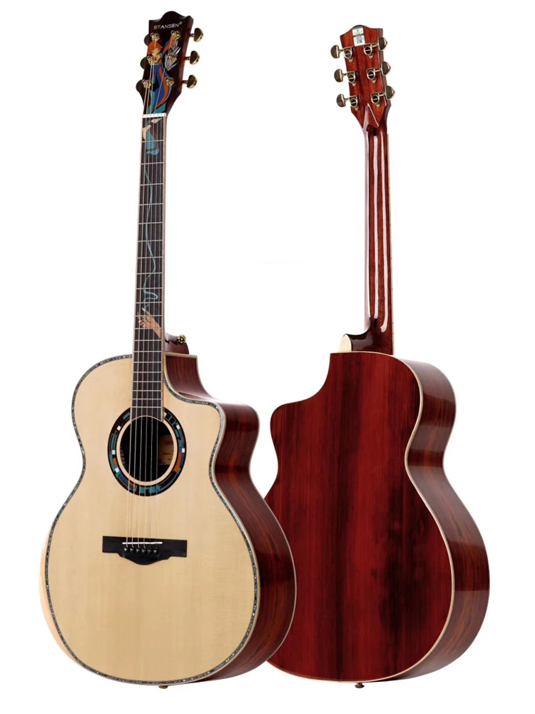 Акустическая гитара из массива ели стэнсен T-930 cocobolo, акустическая электрогитара s