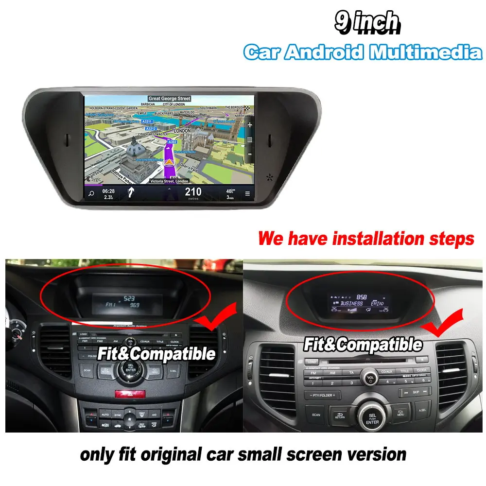 Автомагнитола мультимедийный плеер для Honda Accord 8 Europe 2008 2013 Android видео аудио Carplay GPS