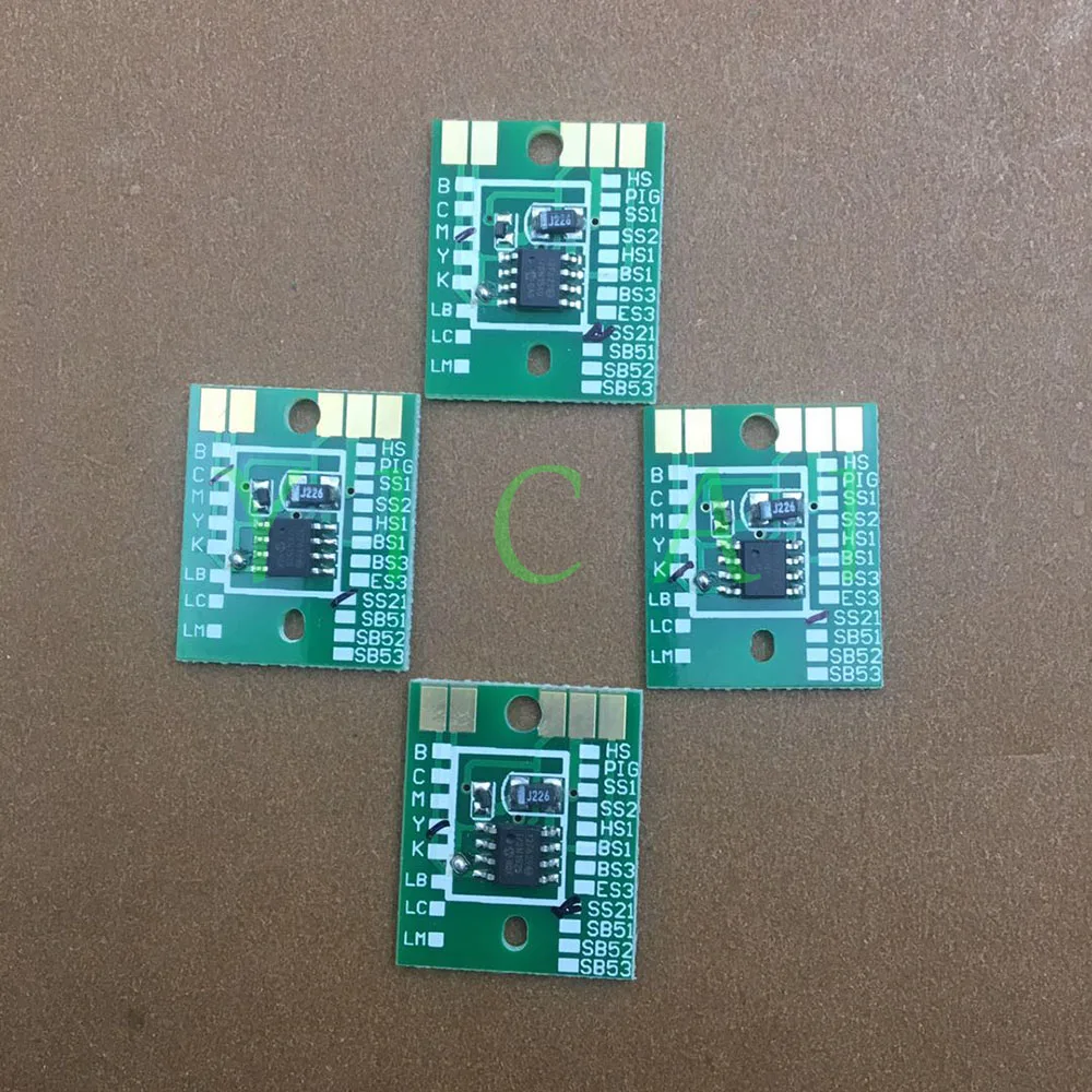 4 шт./лот чернильный картридж CMYK чип с перманентными ЧИПАМИ BS3 SS21 для Mimaki JV33 JV33-130