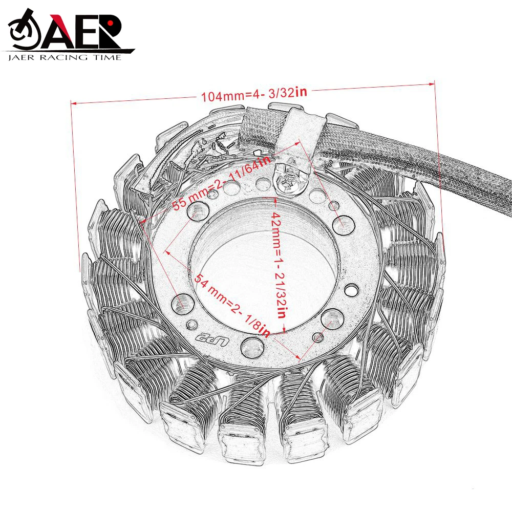 JAER мотоцикл генератор статора катушки для Kawasaki Ninja ZX12R 2002-2003 21003-0011 21003-1391