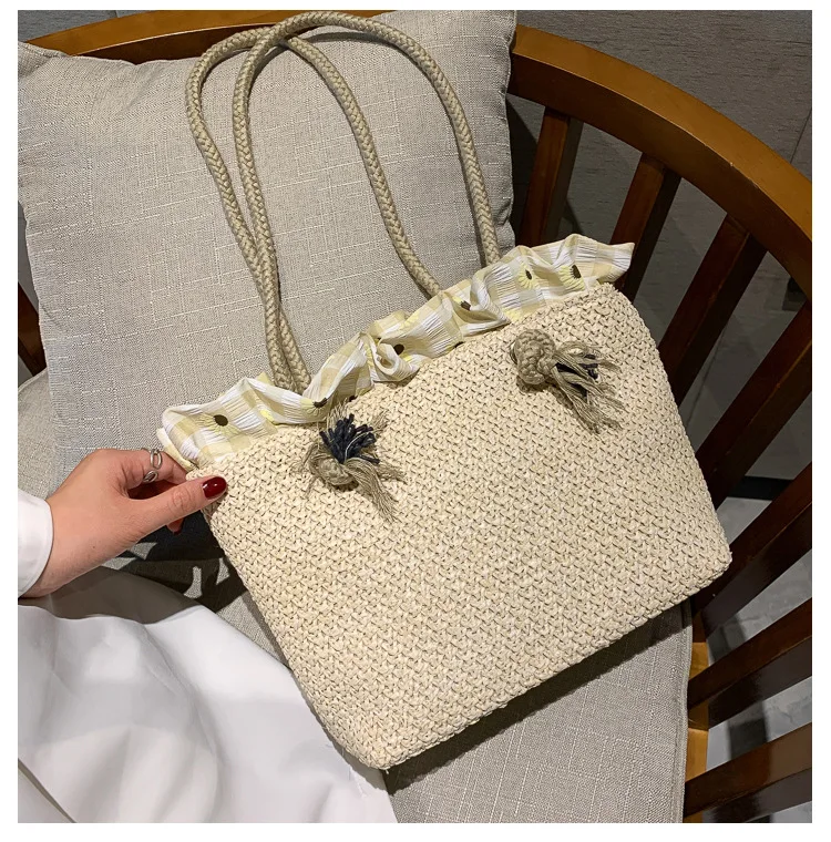 Sac bandoulière femme en paille