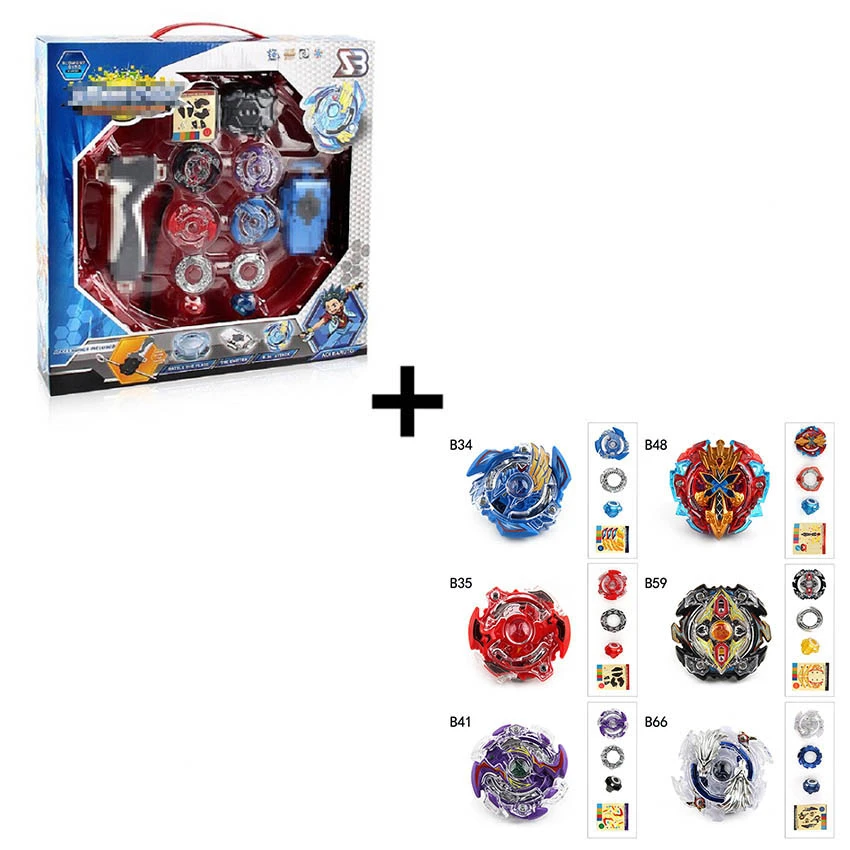 Красочная коробка Beyblade Burst для продажи металлический Fusion 4D BB807D B34 B35 B59 B41B148 пусковая установка волчок Набор детских игровых игрушек - Цвет: Фиолетовый