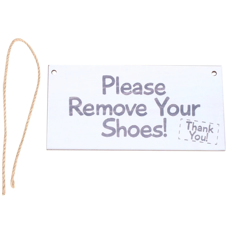 Please Remove Your Shoes! Thank You! Take Your Shoes Sign Hanging Door Sign Wooden Plaque Gift