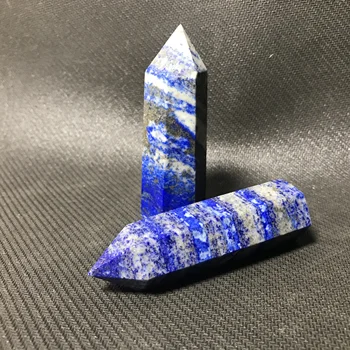 

2pcs high quality 100% natural lapis lazuli Crystal gemstone point Metaphysical chakra Healing crystal selling