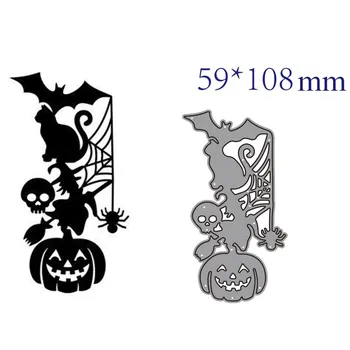 

metal cutting dies cut die mold Halloween Cat decoration Scrapbook paper craft knife mould blade punch stencils dies