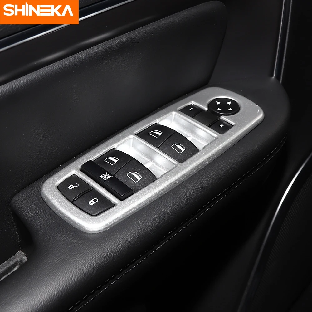 SHINEKA интерьерные молдинги для Dodge charger Автомобильная оконная панель управления подъемом кнопка переключения Накладка для Dodge charger 2011