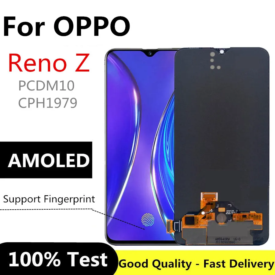 

For OPPO RenoZ PCDM10 CPH1979 LCD Display Screen Touch Panel Screen Digitizer For OPPO Reno Z LCD