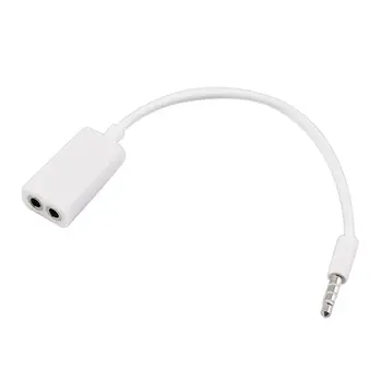 

3.5 mm Jack 1 Male To 2 Female Audio Headphone Headset Earphone Splitter Cable Compact Flexible Portable Drop Ship