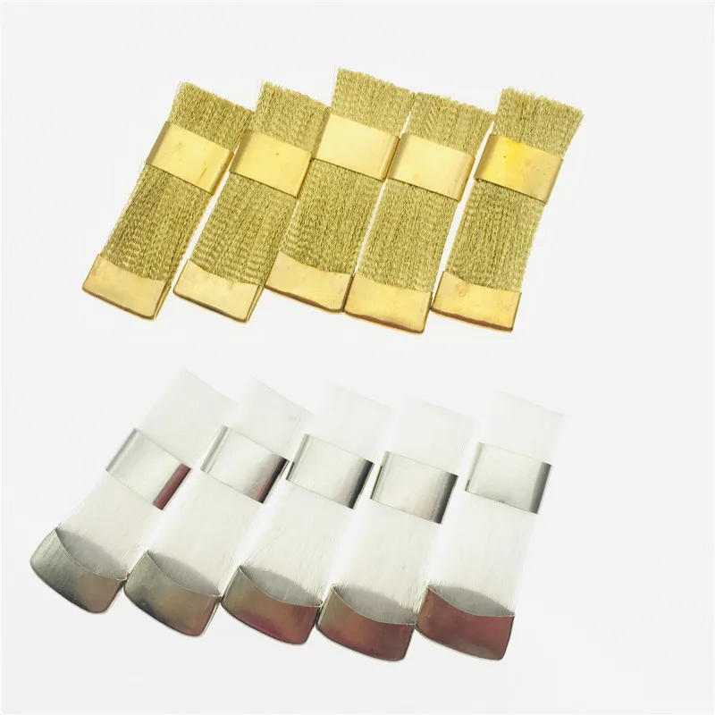 5Pcs 10pcs Bur Cleaning Brass Wire Brush Nail Drill Bits Cleaning Brush  Dental Burs Files Stand Cleaning Tool