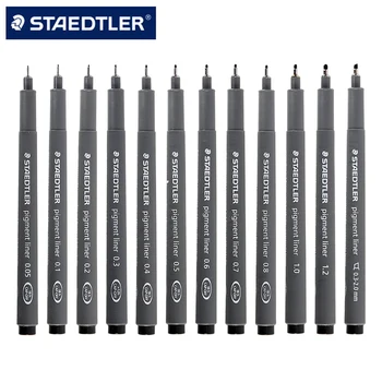 

Staedtler Fineliner Gel Pens Black Color 12 Sizes Office&School Art Sketching Drawing Stationery