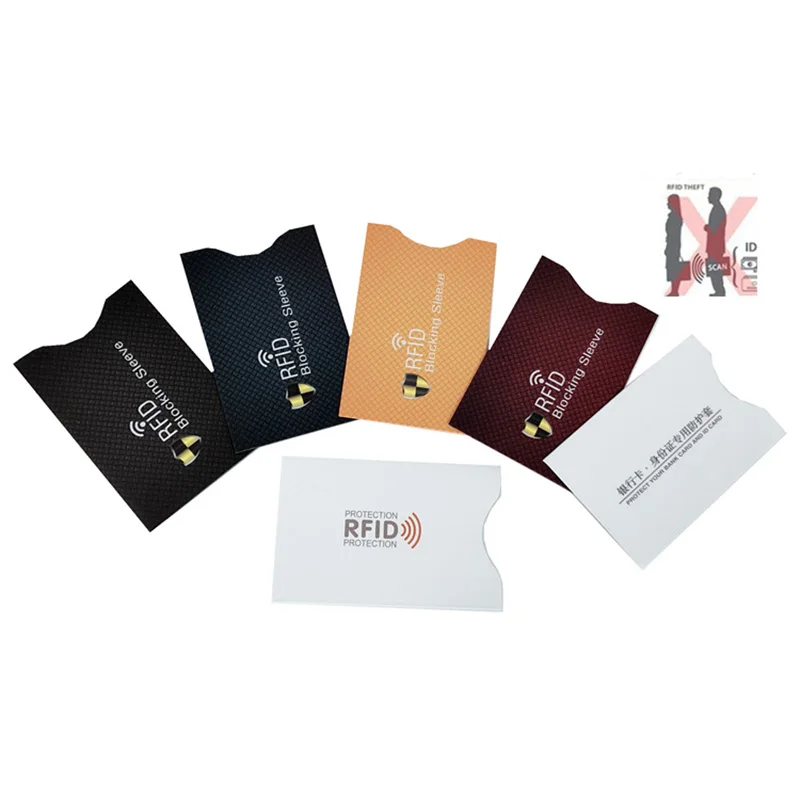 

6 Pcs/Set RFID Blocking Card Holder NFC Shielding Bank Card Bag Anti-RFID Scanning Aluminum Case for Privacy Protection BAG1039
