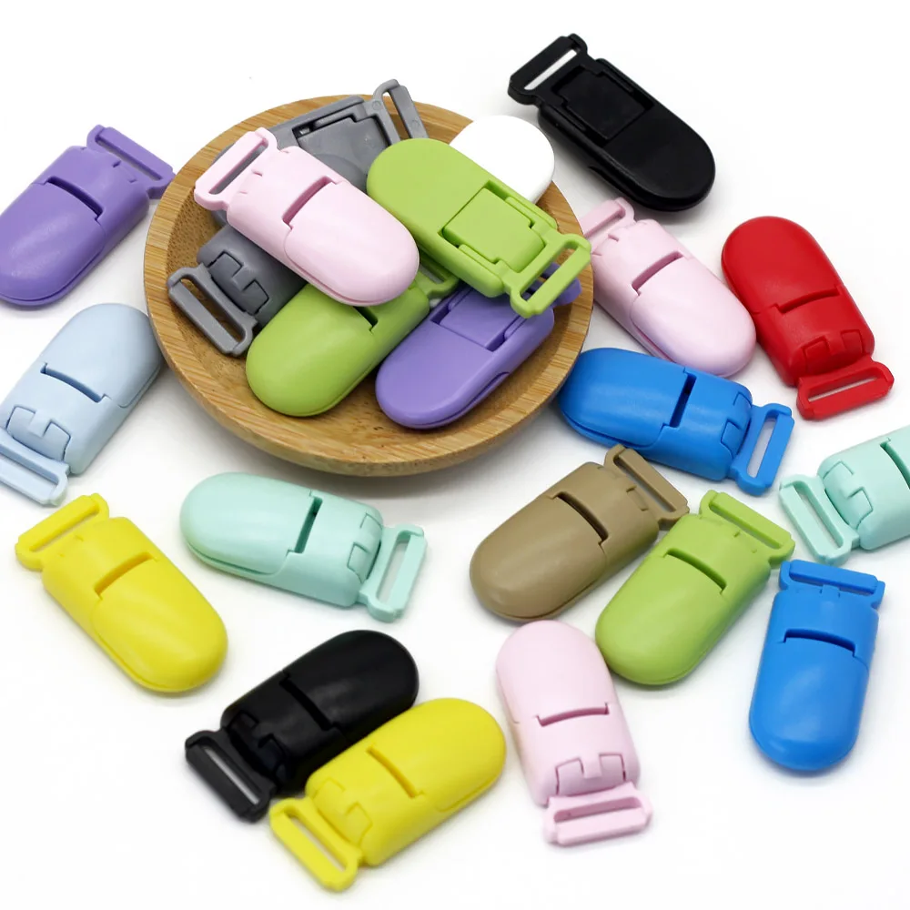 Cute-Idea Plastic Clip Cord Silicone Beads Food Grade Teething DIY Accessories Pacifier Chain BPA FREE Chewable Baby Product Toy 2