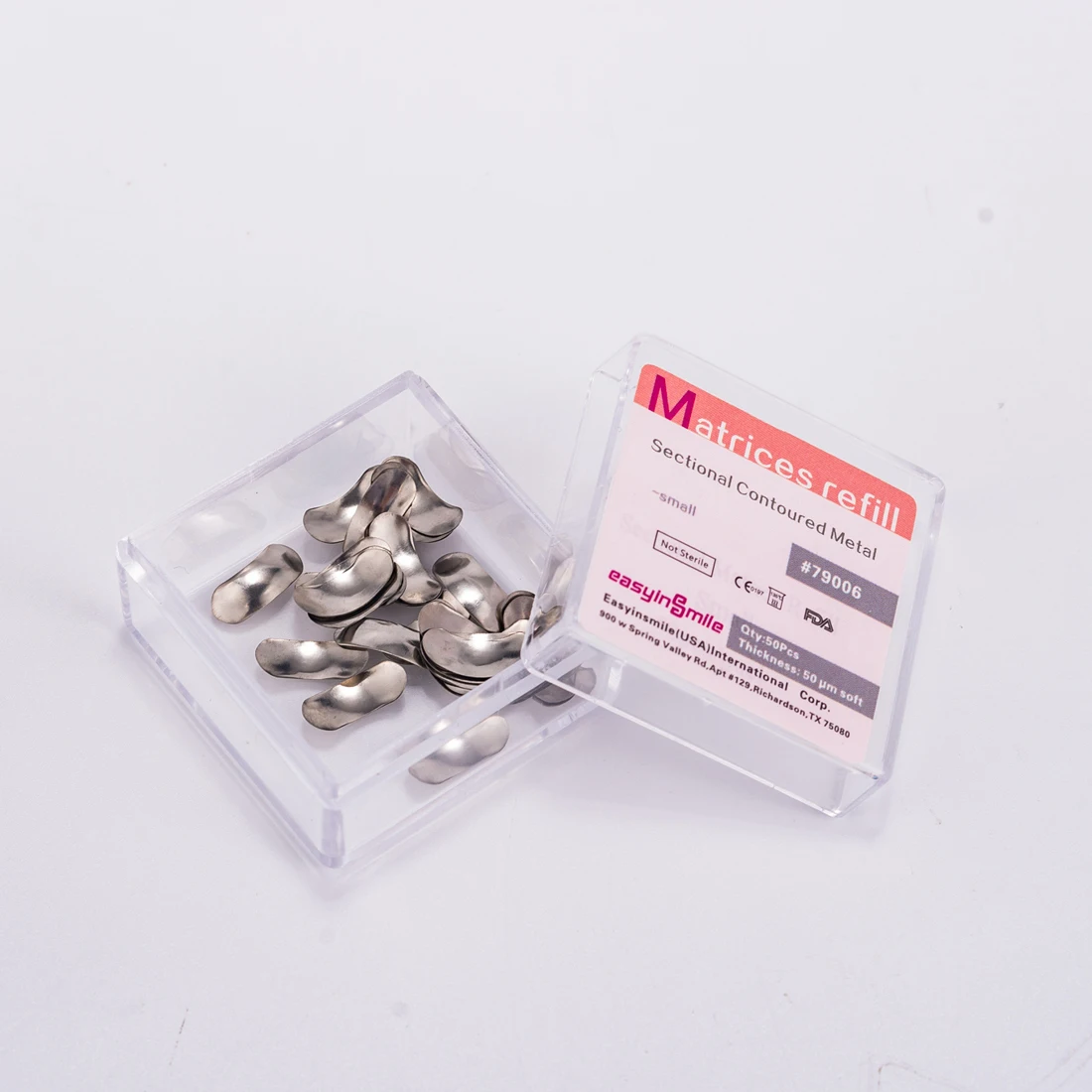 MatrixLab ME SS Backplate 「週末限定価格」 50Pcs/Box Dental Matrices Matrix Bands Refill Sectional Contoured