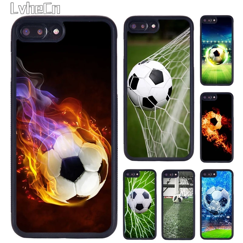 Чехол для телефона LvheCn с футбольным мячом iPhone 5 SE 6s 7 8 Plus 11 12 Pro X XR XS Max Samsung galaxy S7 S8 S9