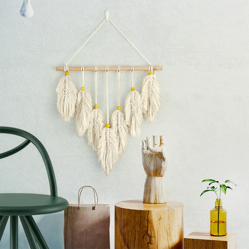 

DIY Macrame Wall Hanging Tapestry Nordic Woven Tapestry Bedroom Decoration Bohemia Headboard College Dorm