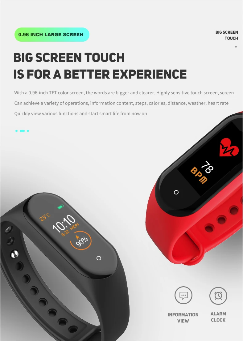 Smart Sport Band Heart rate check sleep monitoring Ture wireless Smart Bluetooth waterproof running Band For Android apple