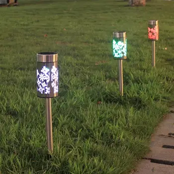 

6pcs/lot Stainless Steel LED Solar Lawn Lights Outdoor Garden Landscape Lamp Environmental Protection and Non-fading