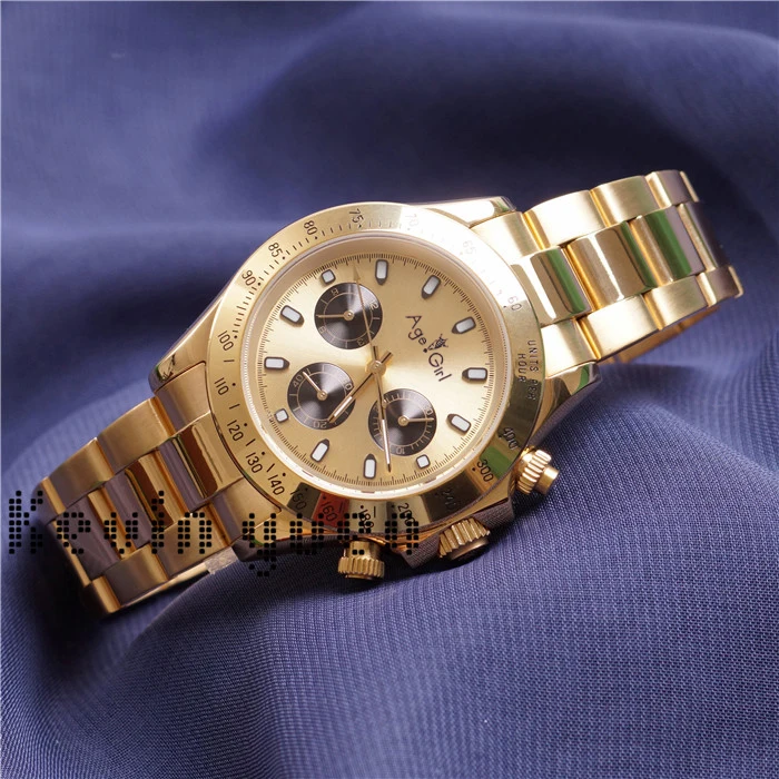 

Luxury Brand New Men Automatic Mechanical Watch Full Gold Black Stainless Steel Sapphire Glass Classic Watches AAA+ 40mm