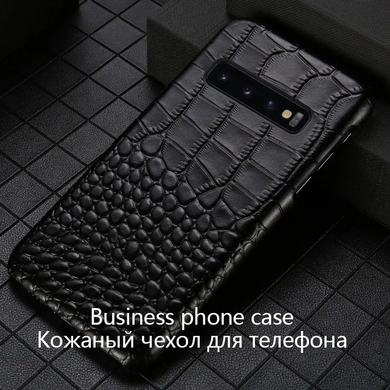 Чехол из натуральной кожи для Samsung S10 plus S9 S8 note 9 8 A9 2018 Роскошный чехол с