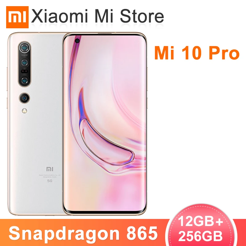 Новый мобильный телефон Xiaomi Mi 10 pro 12 Гб 256 5G Snapdragon 865 LPDDR 5 108MP Quad Camera 6 67 &quotAMOLED жидкий