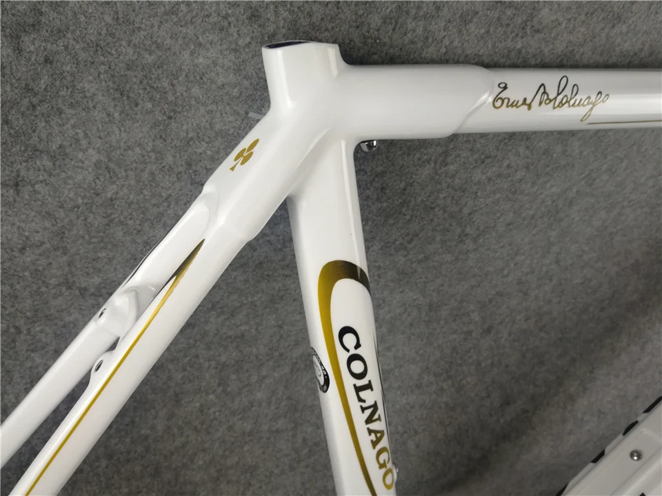 Colnago C64 художественный декор белый черный золотой BDWH Глянцевая карбоновая рама для дорожного велосипеда