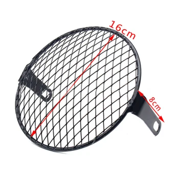 

1pcs Headlight Cover 6.3inch Grill Motorcycle Lampshade Black Protector