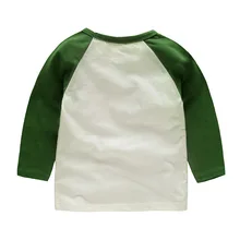 Осенняя одежда для мальчиков детская одежда в Корейском стиле Осенняя детская футболка с длинными рукавами Базовая рубашка для малышей 001