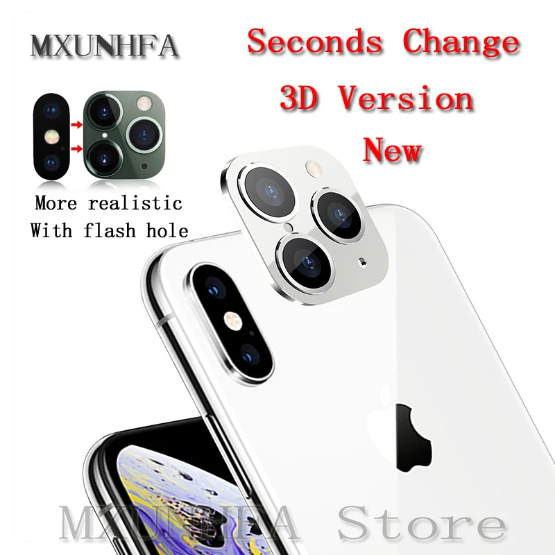Полностью металлическая наклейка для объектива камеры сменная крышка iPhone X XS MAX