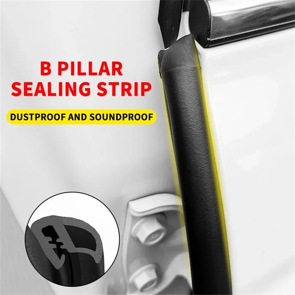 

1.6M Car Door Rubber Seal Strip EPDM Car Door B-pillar Sealing Strip Anti-Collision Strip Noise Prevention