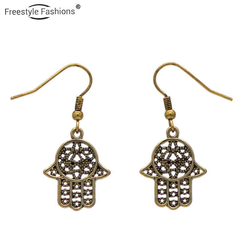 fashion trendy Hand shape Zinc alloy drop earrings for women | Украшения и аксессуары