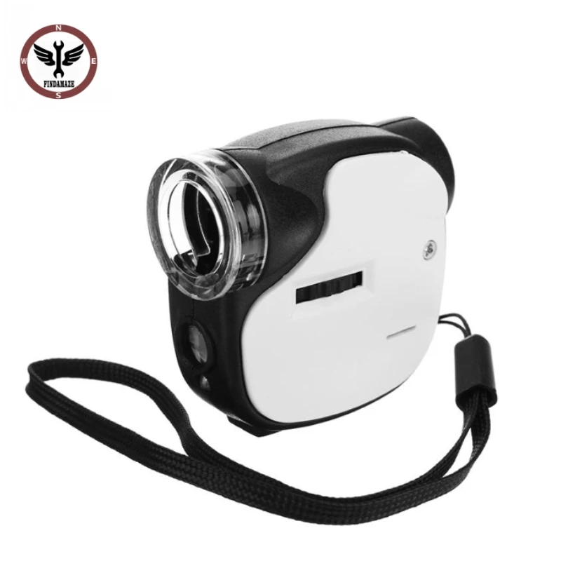 FINDAMAZE Мини Портативный 55X микроскоп Лупа с Светодиодный УФ-лампой ювелирные