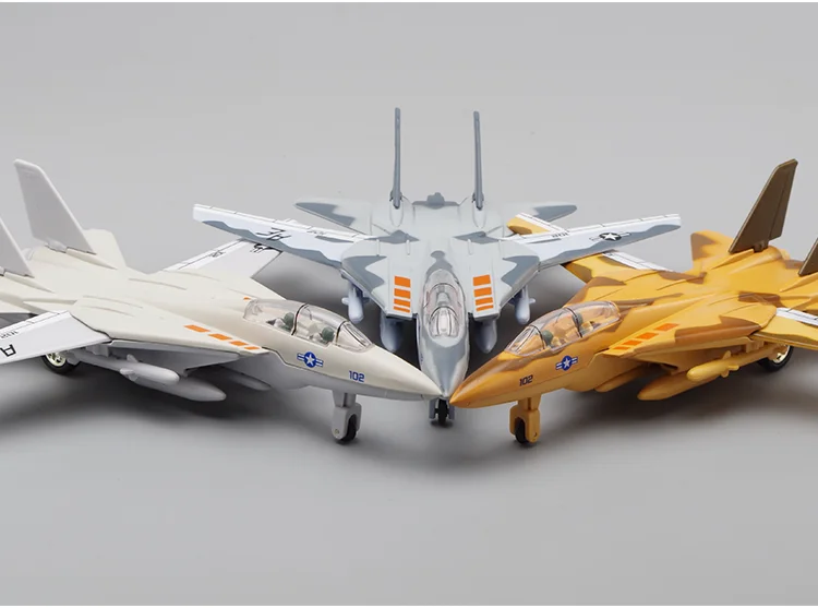 Распродажа, F-14 модель из сплава панды, литье под давлением, оттягивающаяся назад Модель, детские складные бойцовские украшения