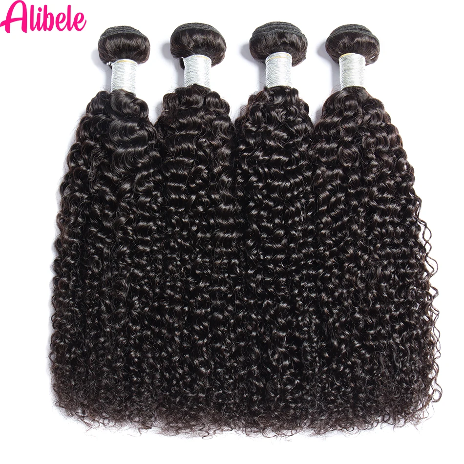 10A Grade Brazilian Kinky Curly Hair Bundle Long 26 28 30 inch Remy Human Weave Alibele hair 1/3/4 Pc Deals | Шиньоны и парики