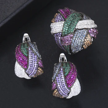 

GODKI Newest Famous Brand Luxury Crossover Geometry Cubic Zironia CZ Jewelry Sets For Women Wedding Dubai Bridal Jewelry Set