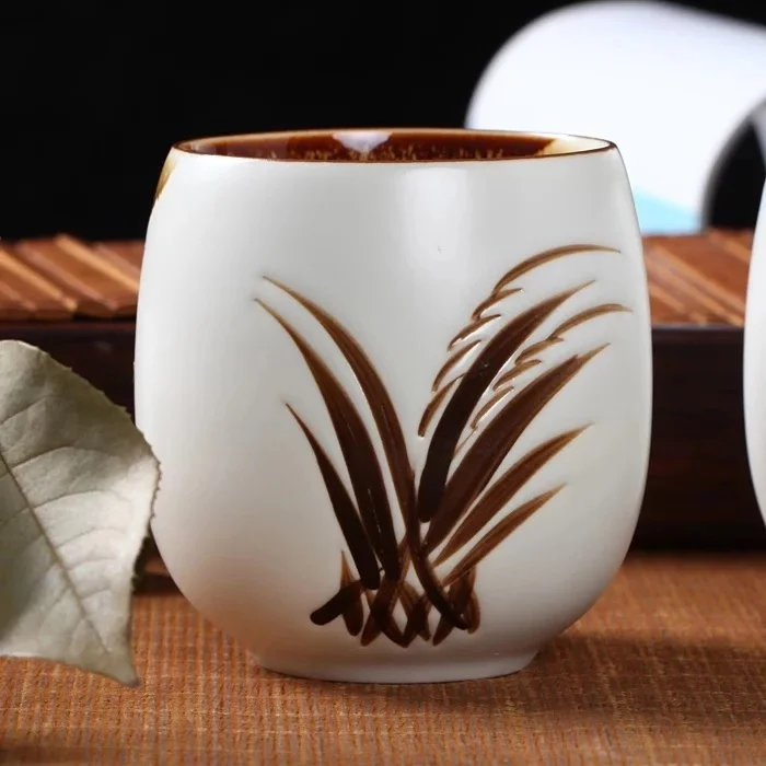 Высокое качество Цзиндэчжэнь кунг-фу чайный набор чашка для путешествий китайский фарфор кофейные чашки наборы керамической воды пивная чашка посуда для напитков - Цвет: H
