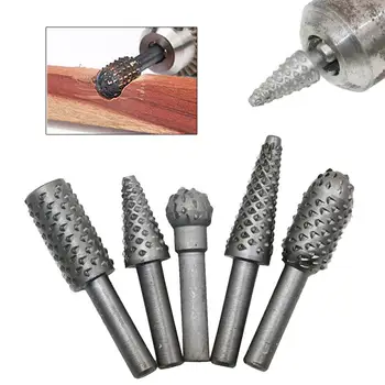 

Woodworking Drill Bits Rotary Burr Polishing File Grinding Head Woodworking Rasp Slotting Drilling Embossed Hand Tools Cutter