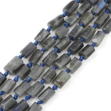 Натуральный черный Лабрадорит цилиндрический камень бусины для Аксессуары для ювелирных изделий DIY Шарм Браслеты ожерелье 8X11 мм 7,5 дюймов