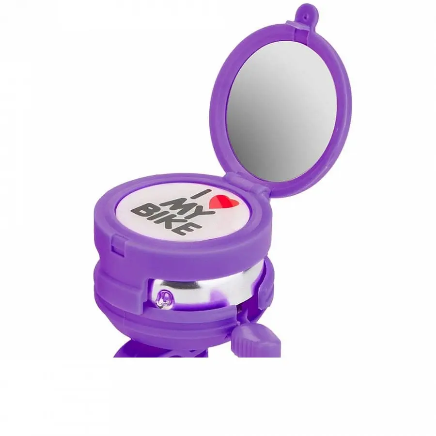 Bicycle bell 34s-04 &quotmirror&quot aluminum/plastic purple/210149 novasport Convenient travel Lightweight Durable Accessories Reliable Sports