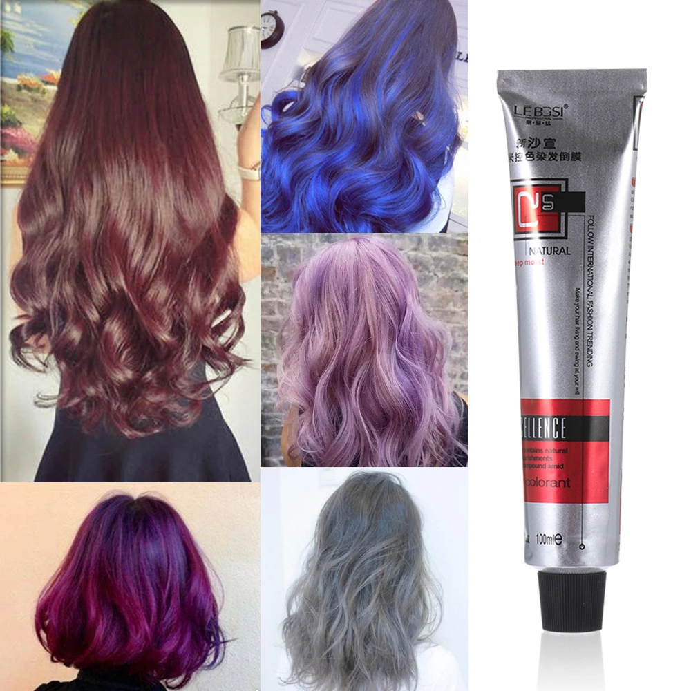 Semi Permanent Hair Dye Tint 6 Colors Natural Hair Coloring Cream Men Women Fashion Hair Care Styling Tools Easy To Use Hair Color Aliexpress