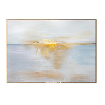 

Hand Painted Oil Paintings on Canvas Gold Abstract Painting Wall Picture for Living Room Home Decor Art No Framed