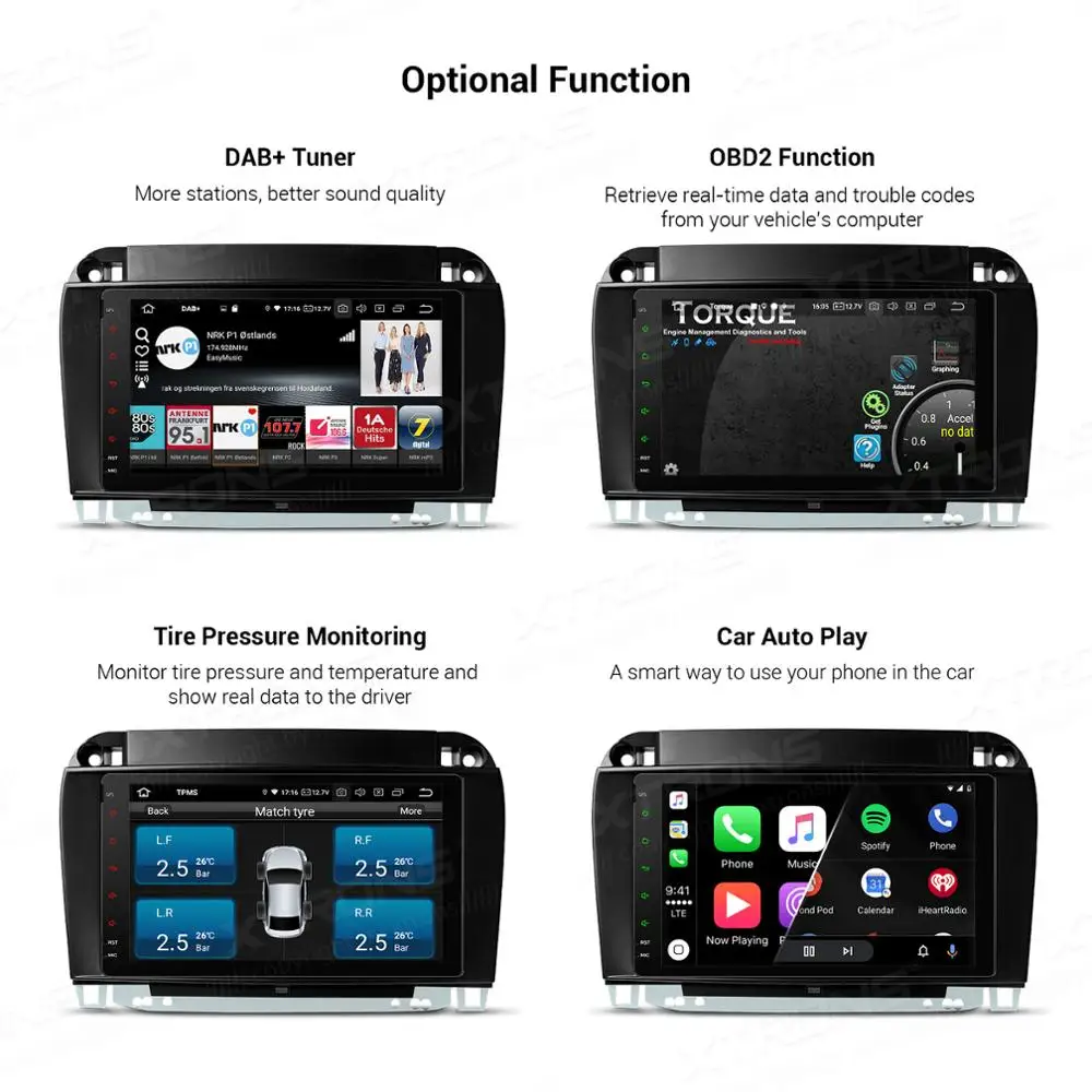 XTRONS " Android 9,0 автомобильный Радио плеер gps для Mercedes Benz s-класс W220 S280 S320 S350 S400 S430 S500 1998-2004 2005 без DVD